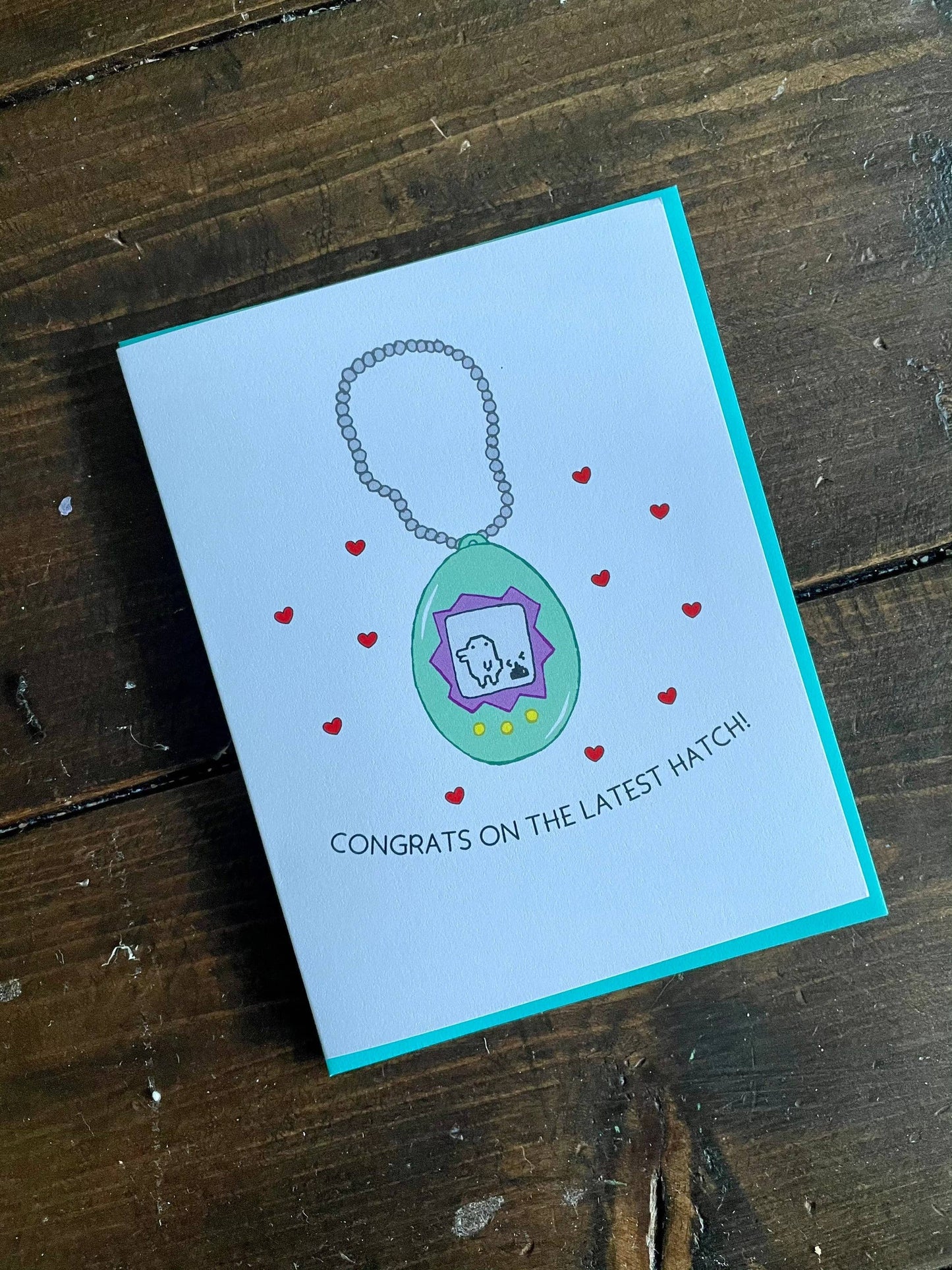 Tamagotchi 3D Baby Shower Card