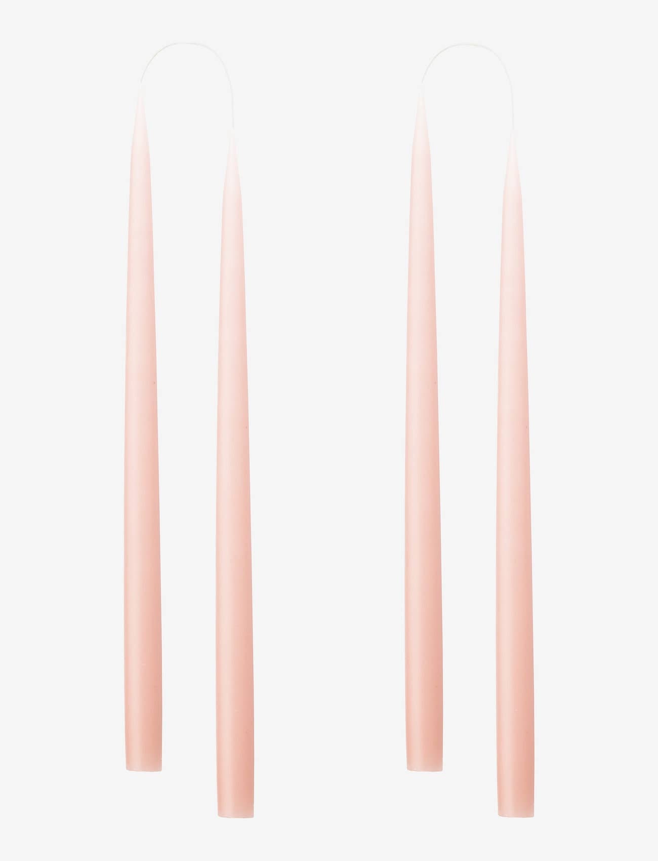 Powder Pink Danish Taper Candle | Set of 2