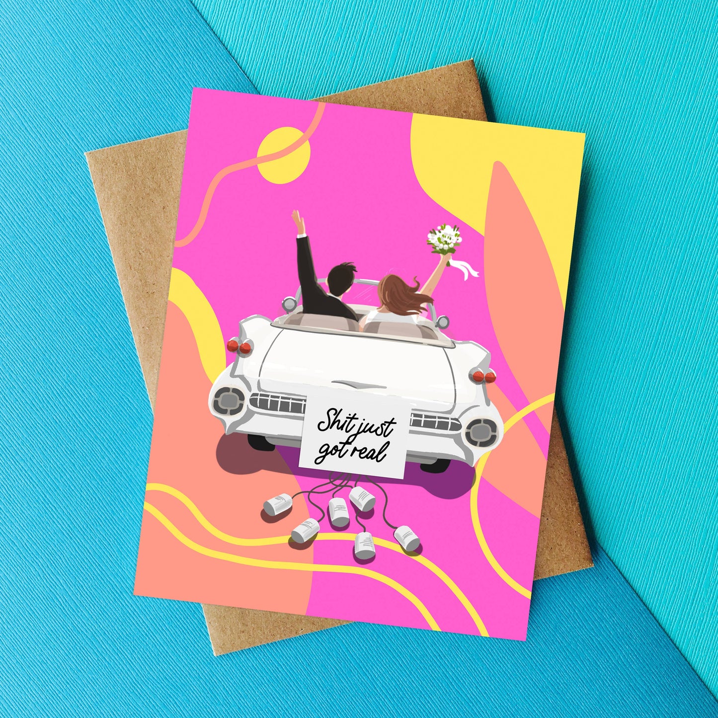 Shit just Got Real, Funny Wedding Card