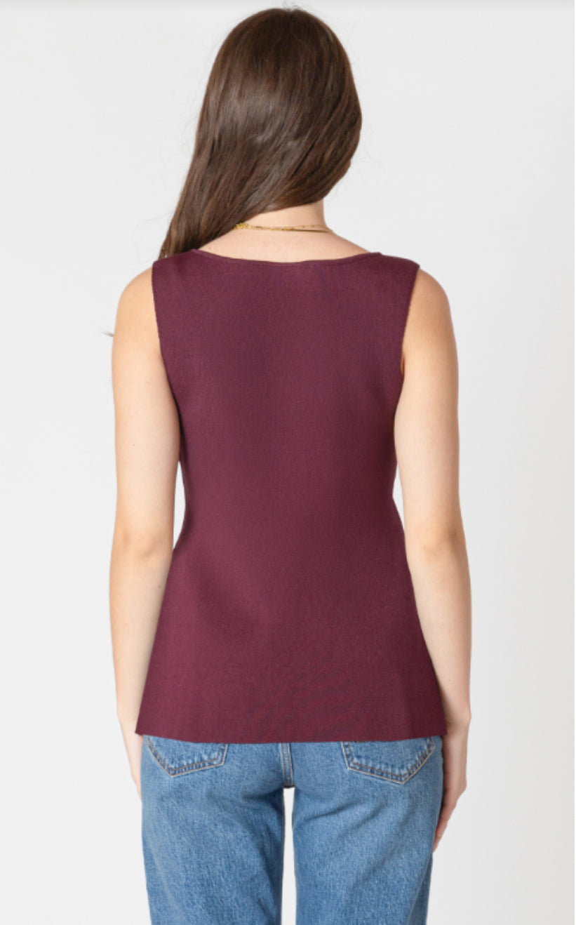 Burgundy Detail Sweater Top