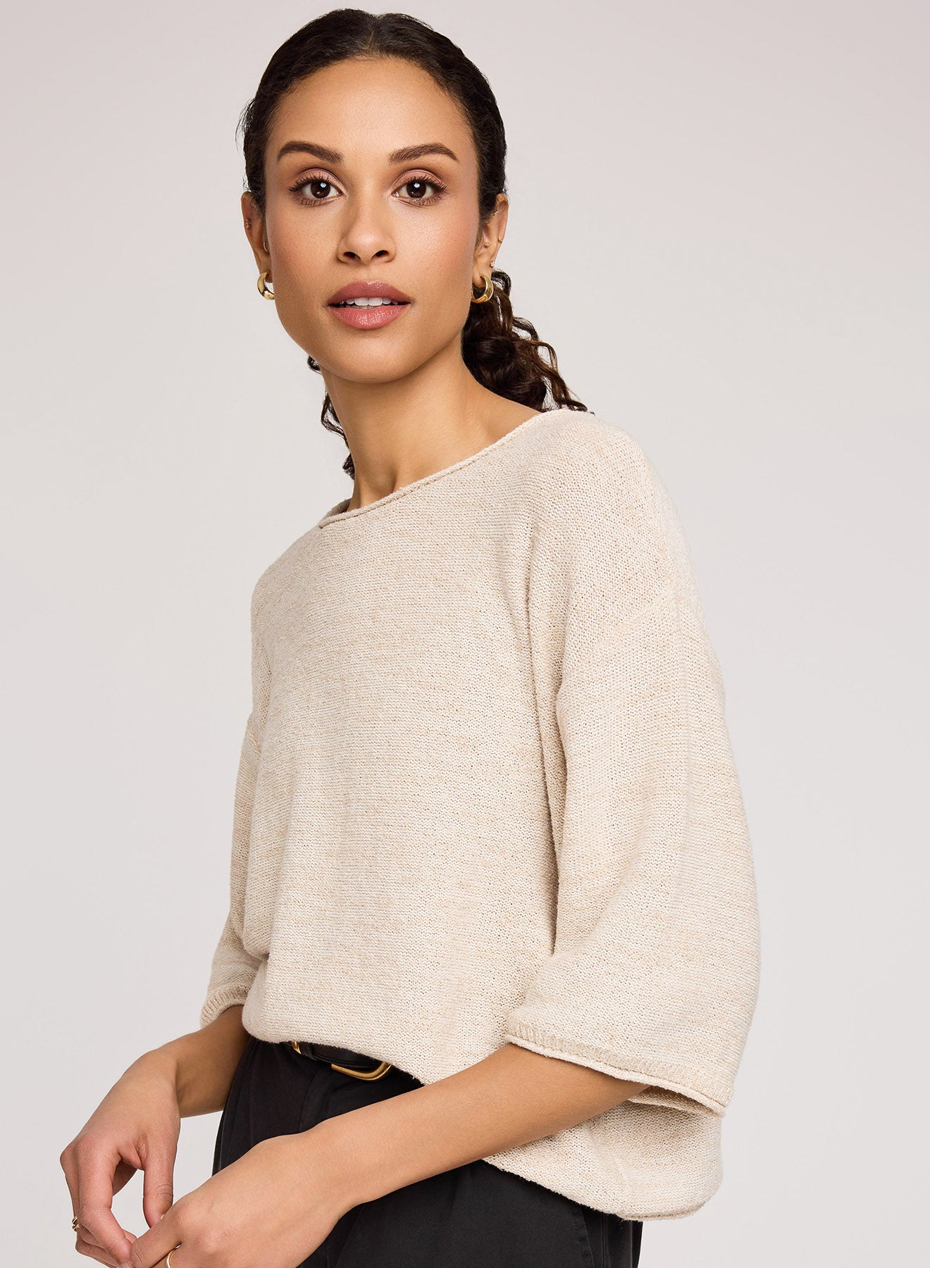 Cream Crewneck Top by Gentle Fawn