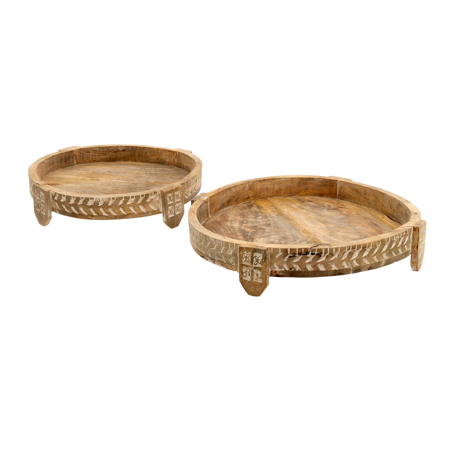 Carved Chakki Tray Large