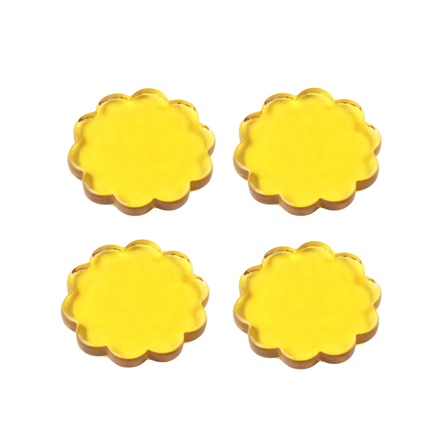 Daisy Coaster Amber S/4