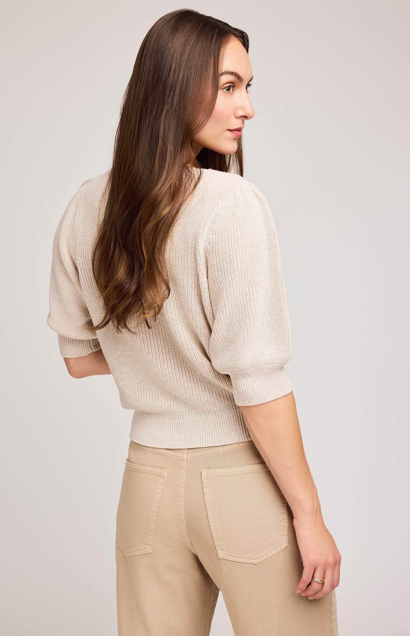 Cream V-Neck Top by Gentle Fawn
