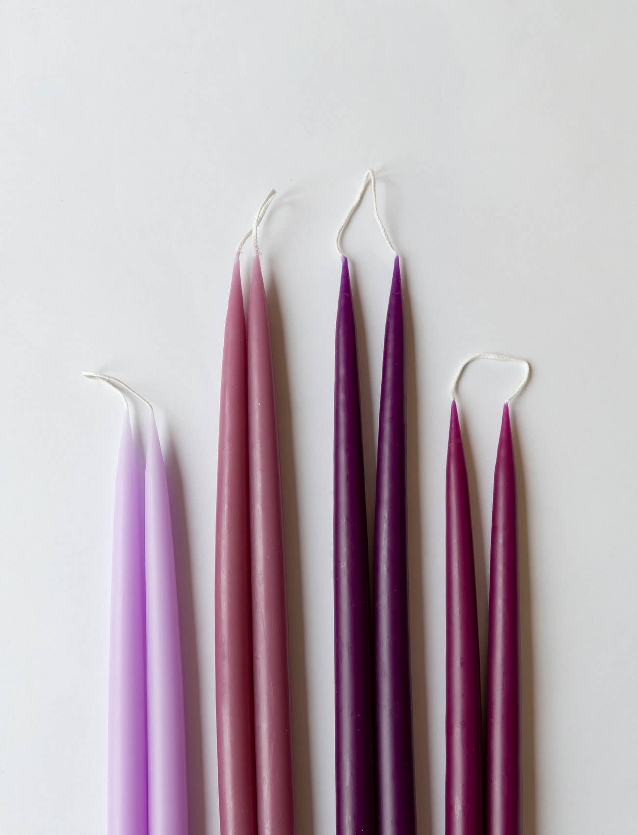 Pastel Purple Danish Taper Candle | Set of 2