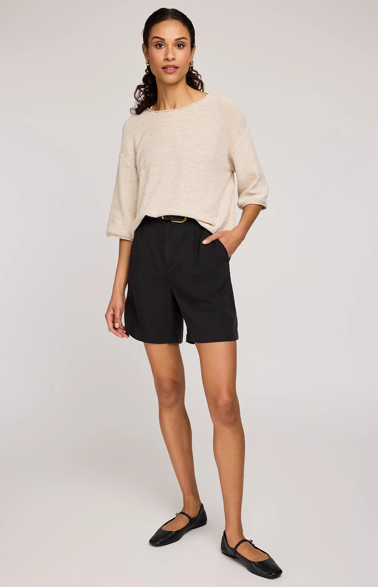 Cream Crewneck Top by Gentle Fawn