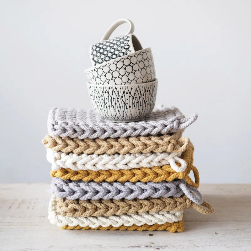 Crocheted Pot Holders, 8 colours
