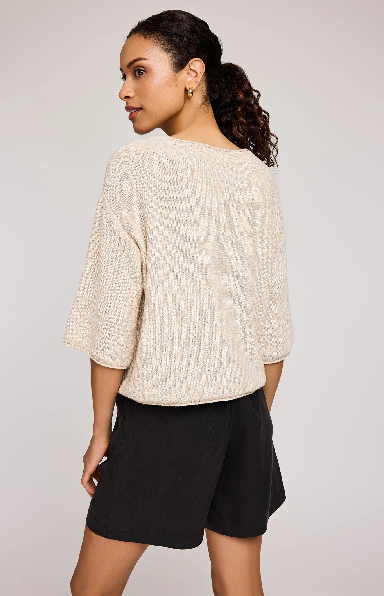 Cream Crewneck Top by Gentle Fawn