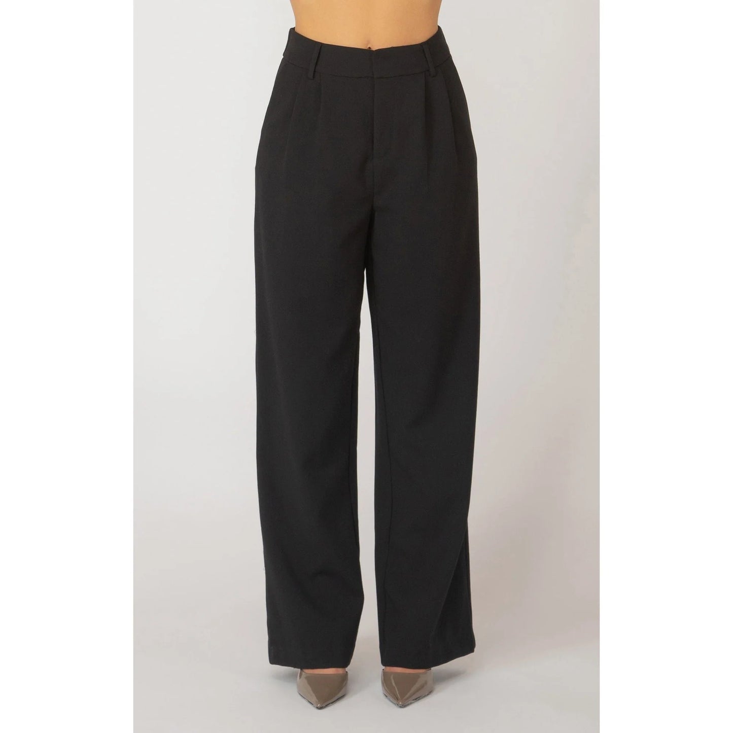 Wide Leg Pleated Trouser