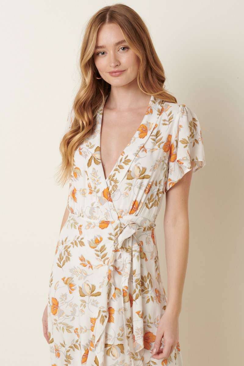 Floral Maxi Wrap Dress
