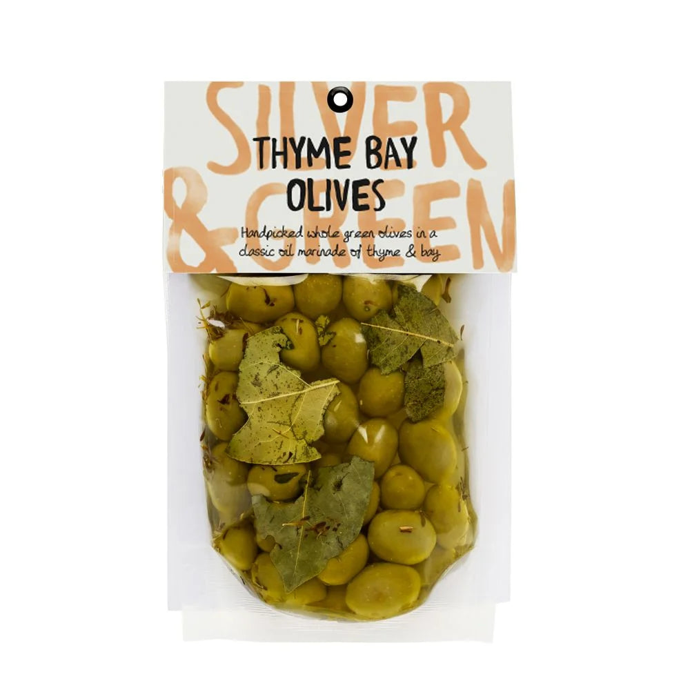 Silver & Green Olives