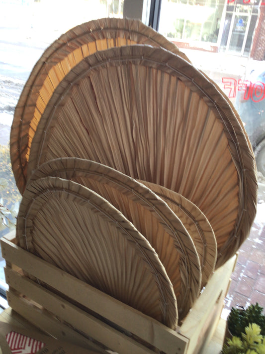 Palm Leaf Hand Fans (Set of Two)