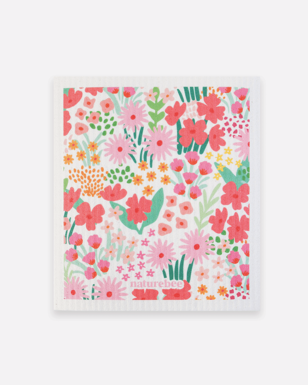 Sponge Cloth Floral Pink