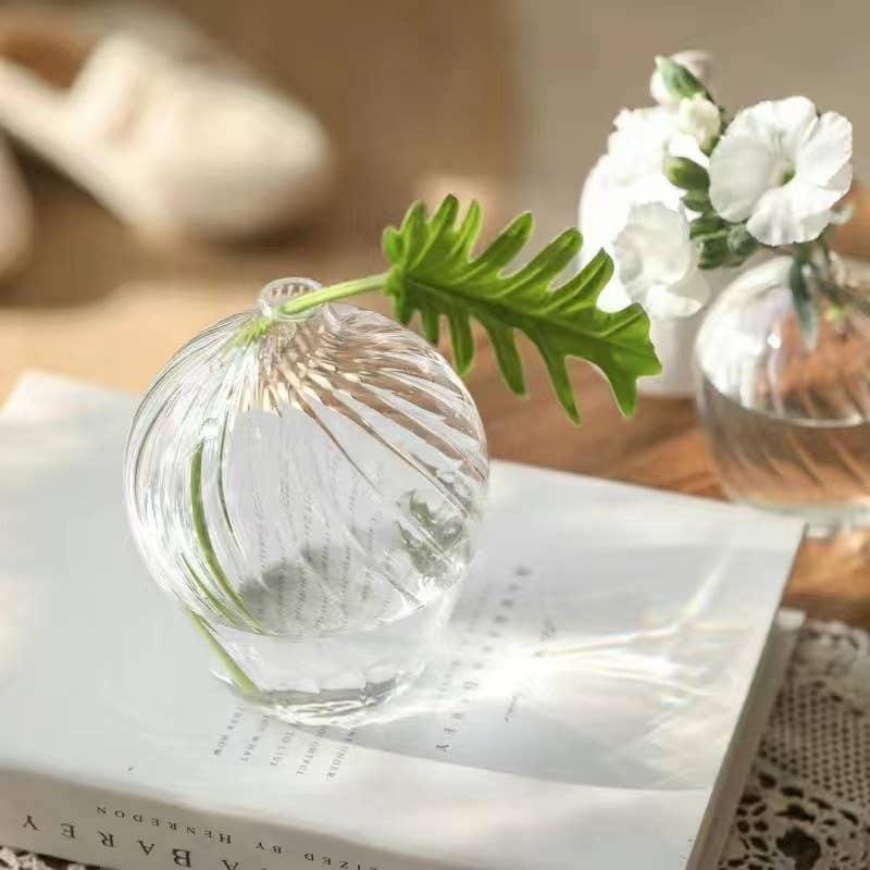 Twist Glass Bud Vases