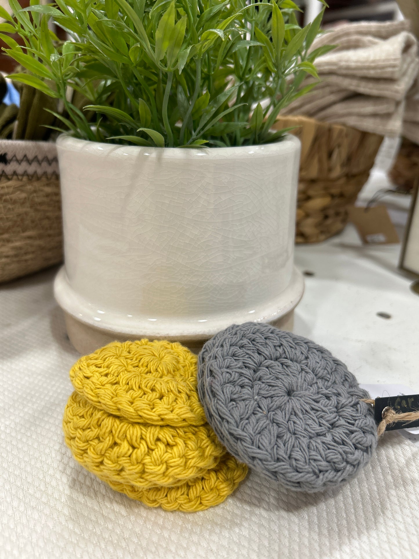 Summersky Crochet Car Coasters | Set of 4