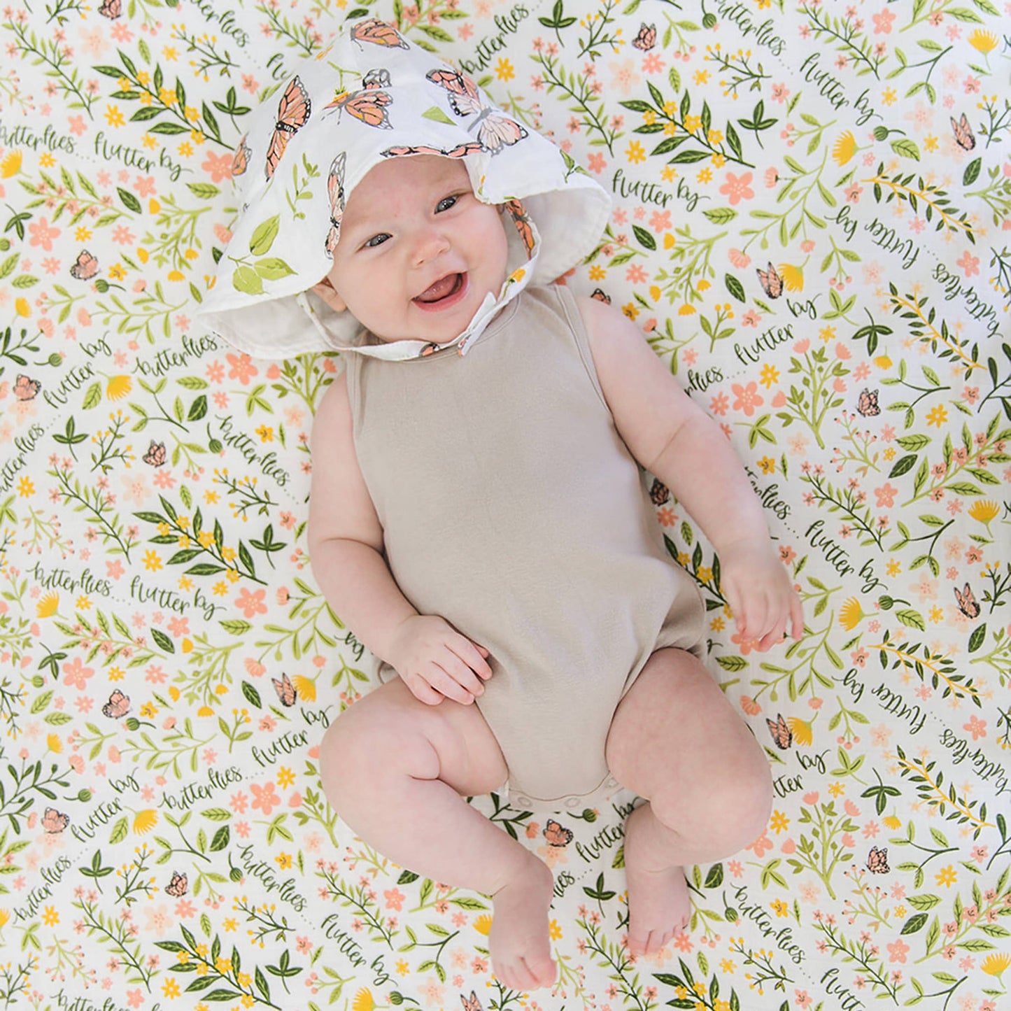 Butterfly Oh-So-Soft Muslin Sun Hat