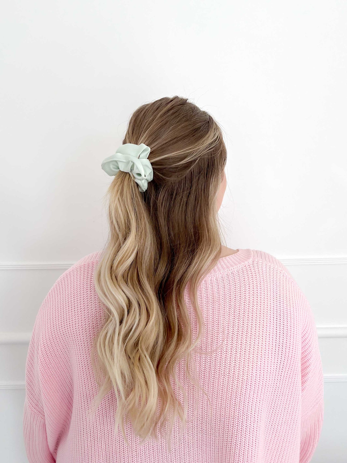 Mint Satin Scrunchie