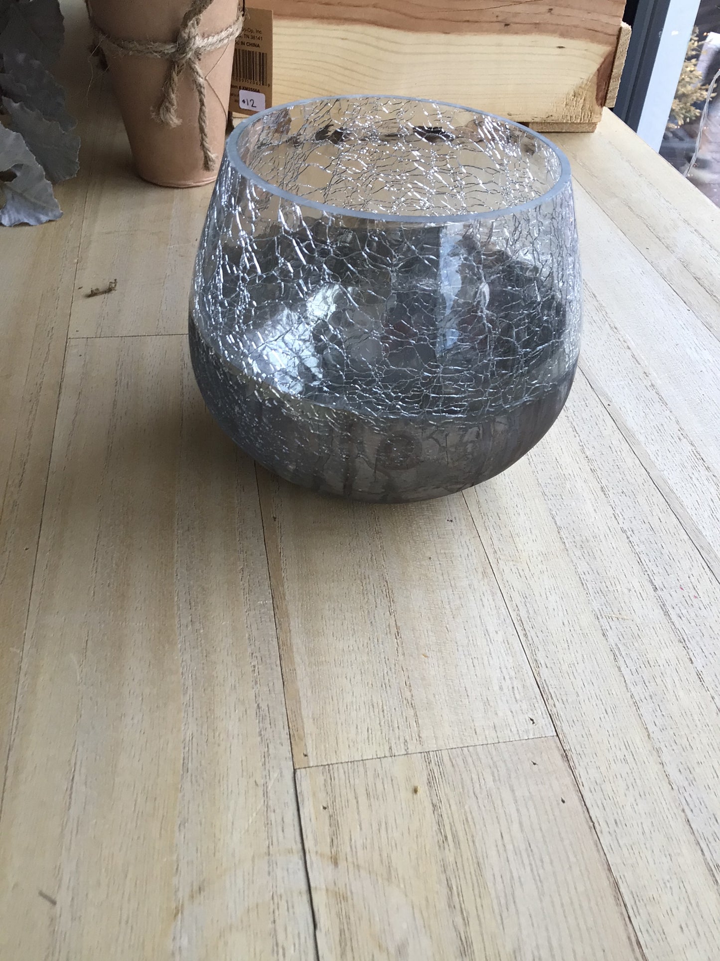 Moonlight Crackle Votive,Large