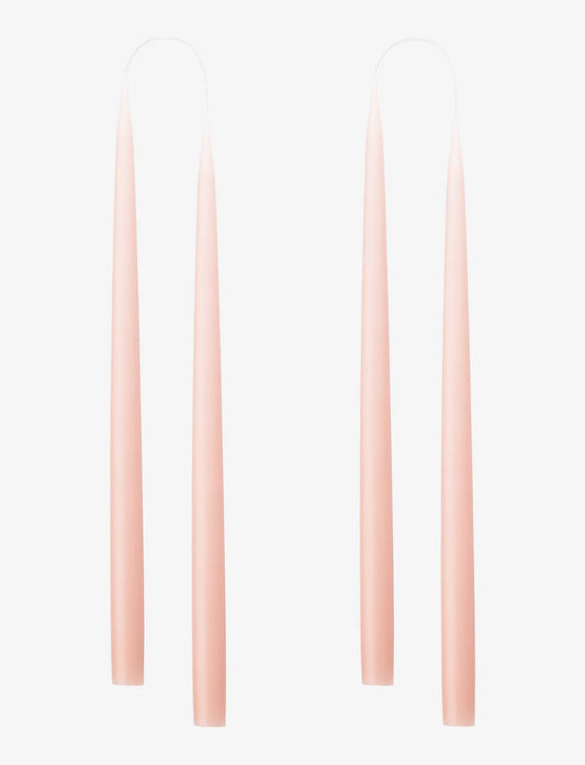 Powder Pink Danish Taper Candle | Set of 2