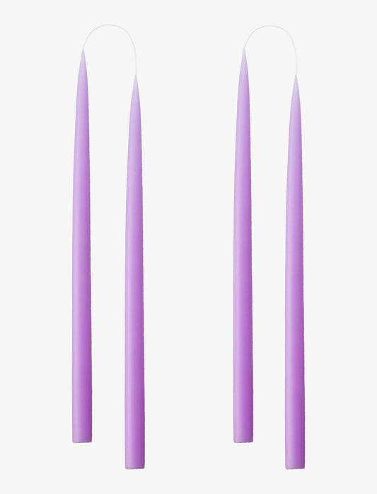 Pastel Purple Danish Taper Candle | Set of 2