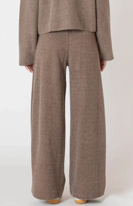 Brown Wide Leg Ribbed Pants by Room 34