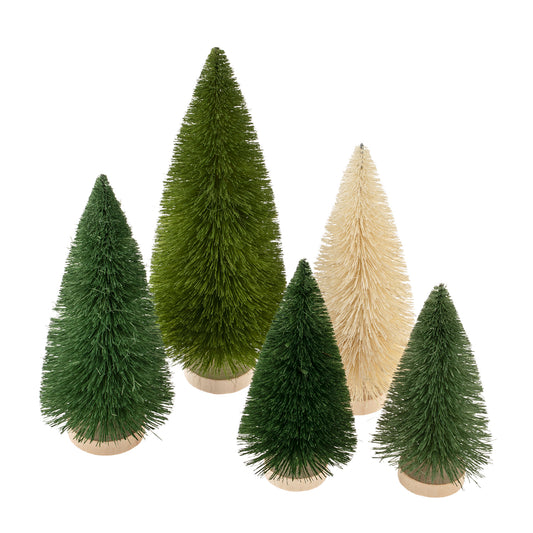 Bottle Brush Trees | Set of 5