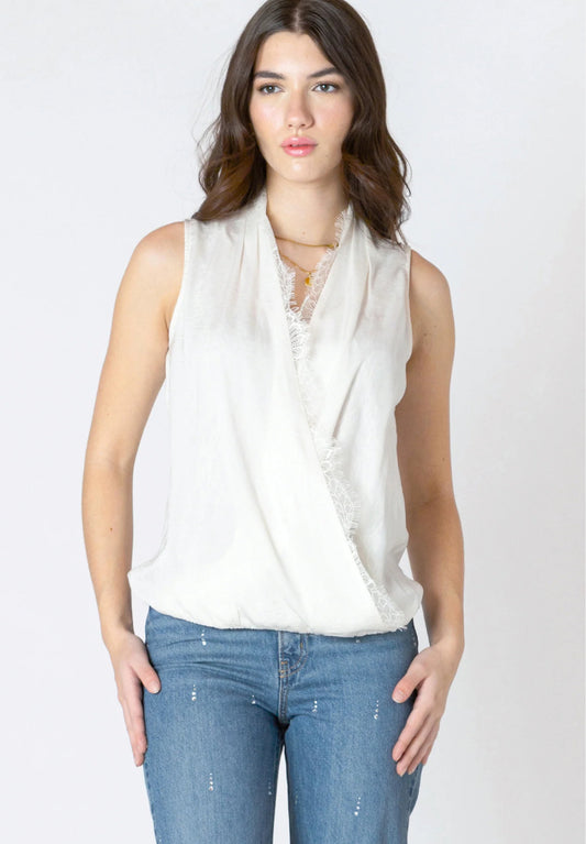 Pearl Lace Insert Top