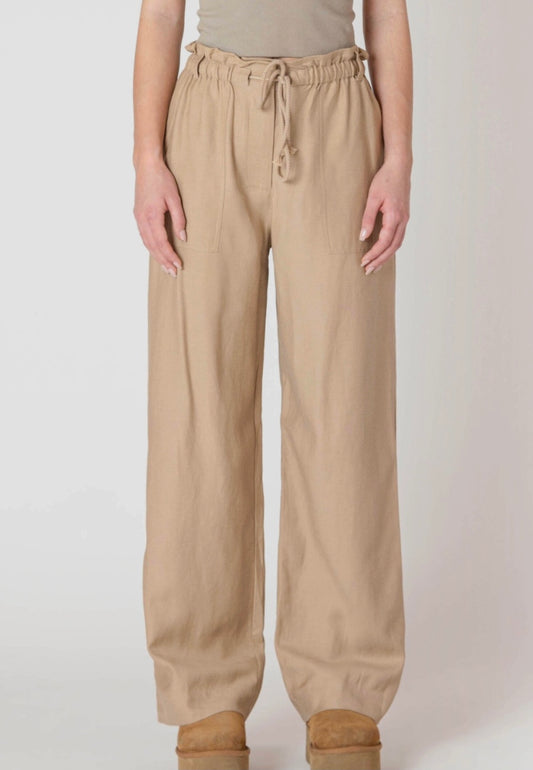 Khaki Linen Pants by Room 34