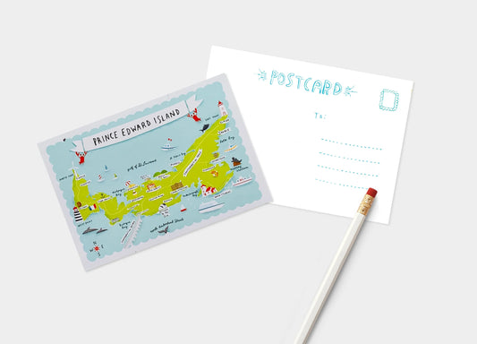 Map of PEI (Epekwitk) Postcard