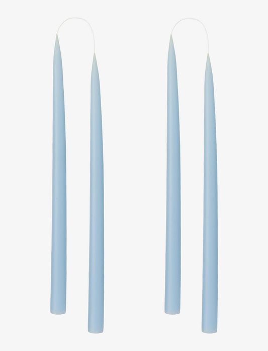 Light Blue Danish Taper Candle | Set of 2