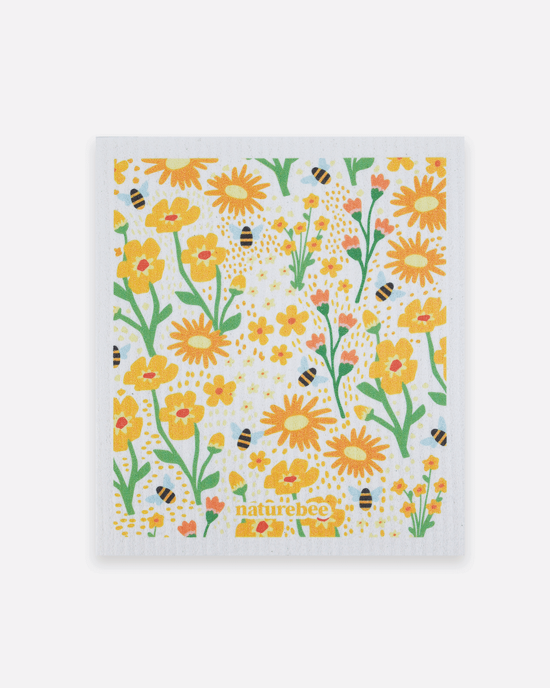 Sponge Cloth Floral Yellow