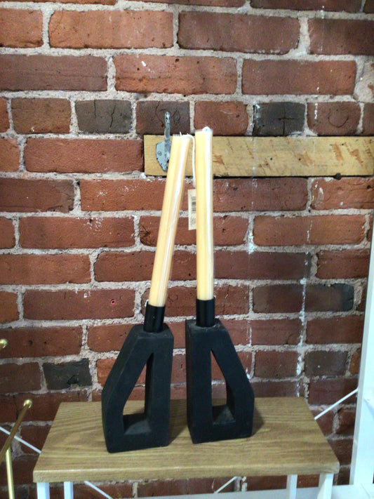 Textured Black Taper Holders