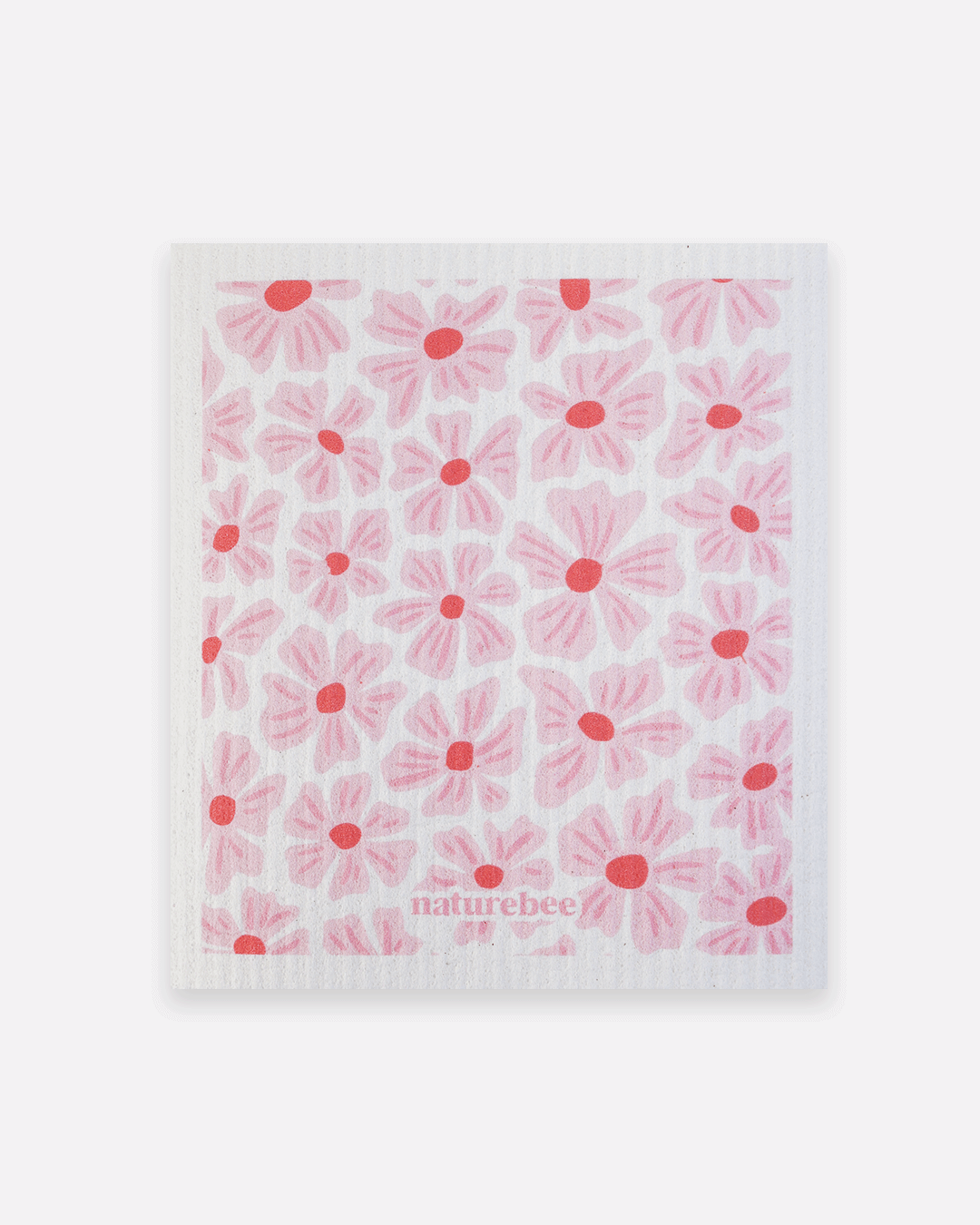 Sponge Cloth Pink Flowers