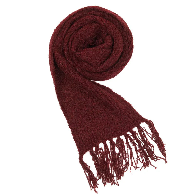 Cozy Ribbed Scarf - Lava