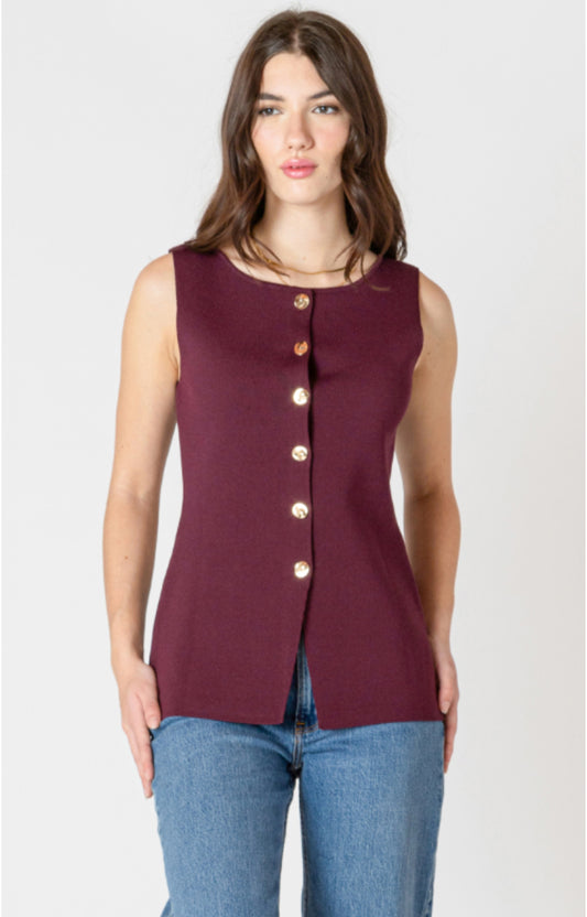 Burgundy Detail Sweater Top