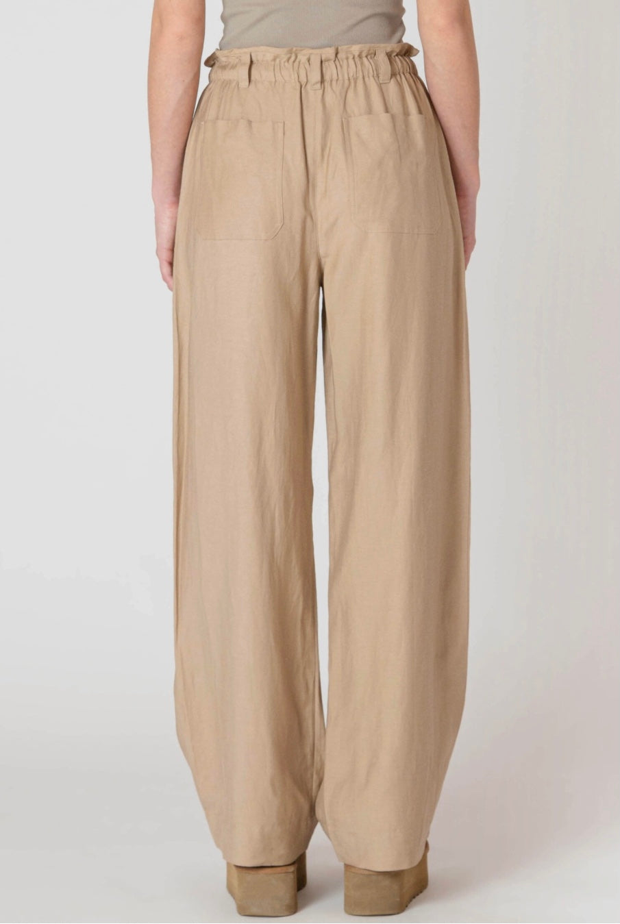 Khaki Linen Pants by Room 34