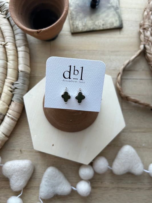 Urchin Studs Beach Glass Earrings