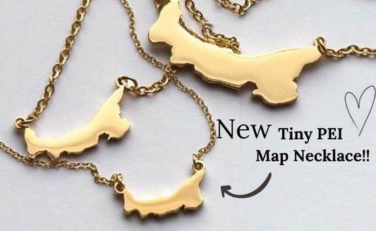 PEI Map Necklace: Mini (2 cm), Tiny (1.5 cm)