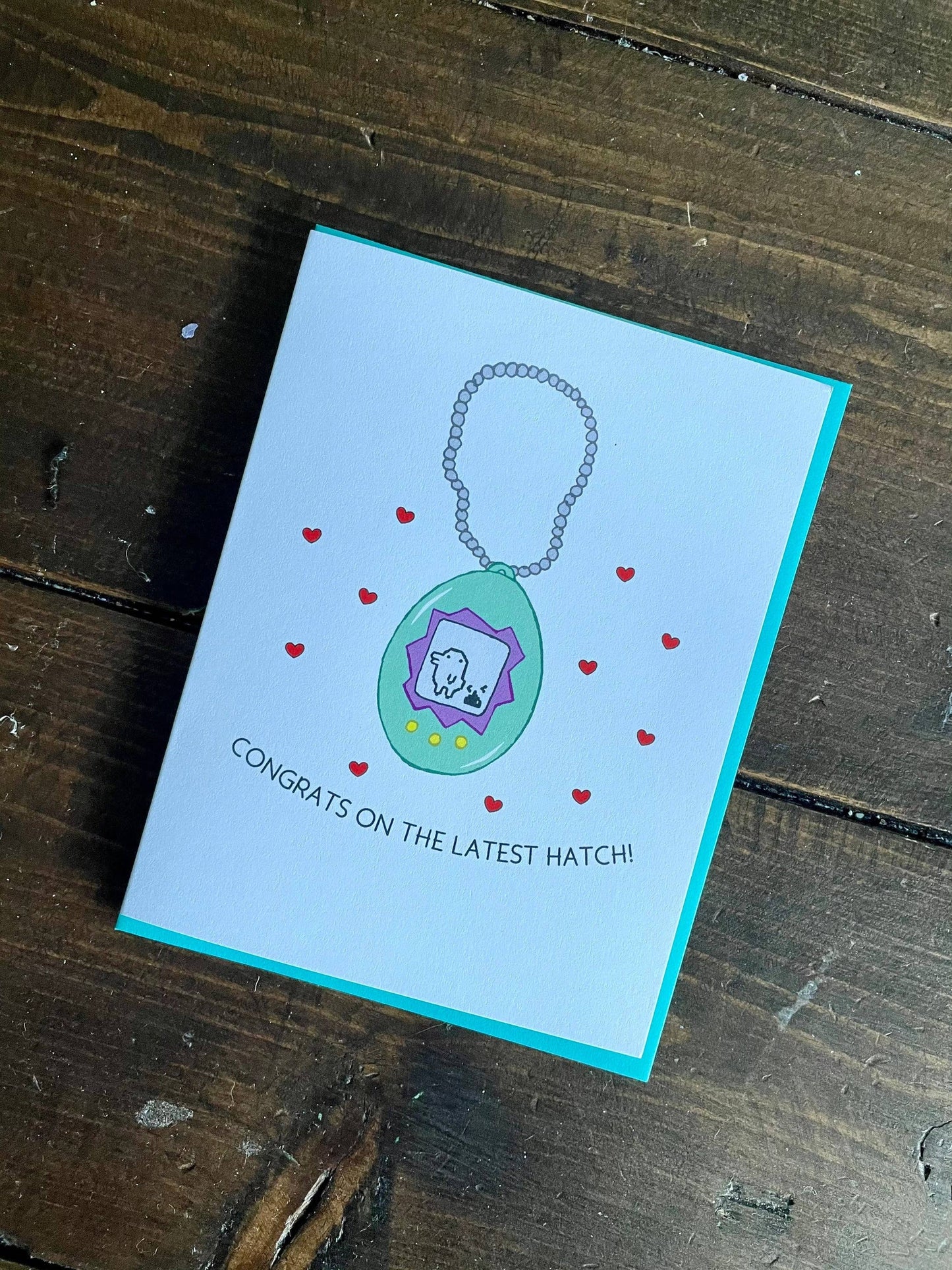 Tamagotchi 3D Baby Shower Card