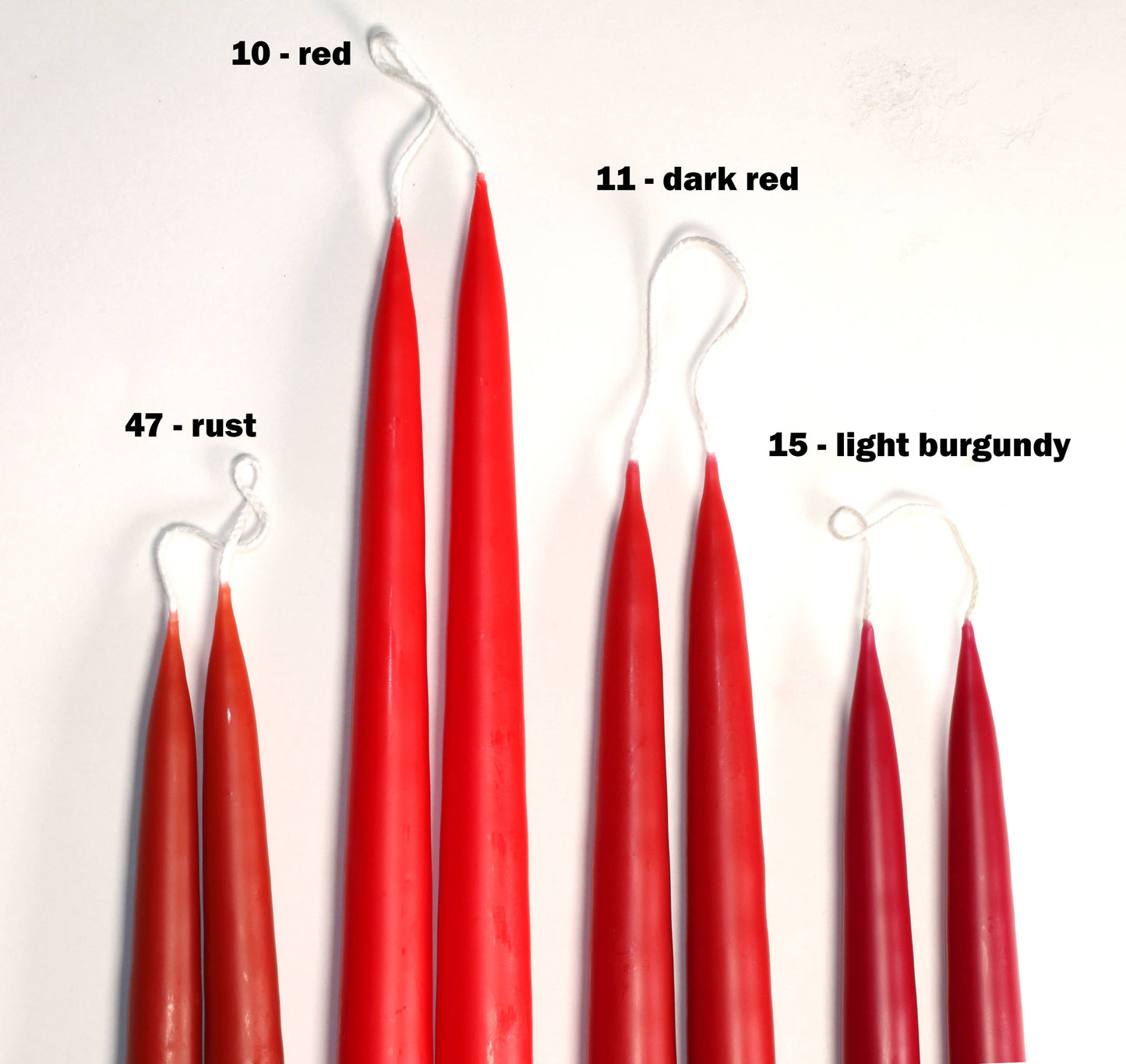 Light Burgundy Danish Taper Candle