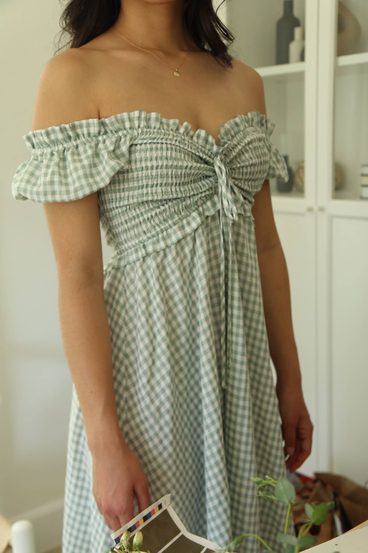 Ruffled Gingham Dress