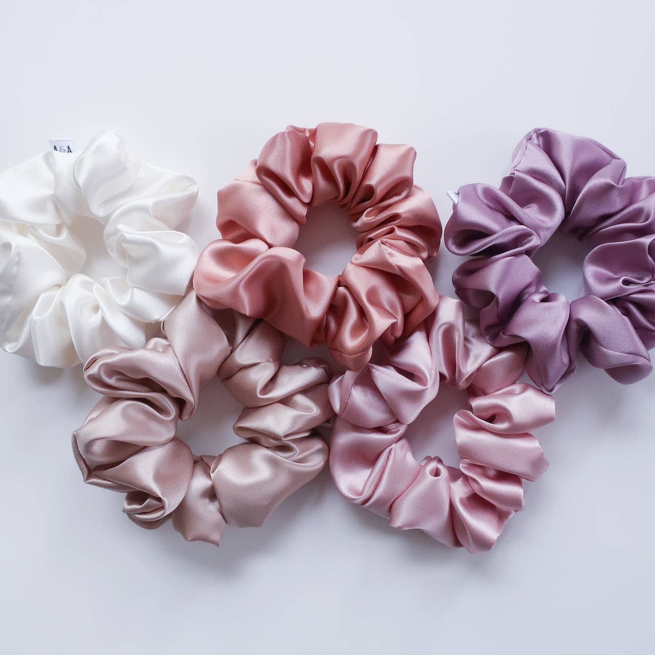 100% Silk Light Purple Scrunchie