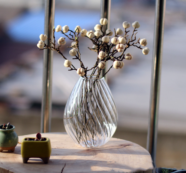 Twist Glass Bud Vases