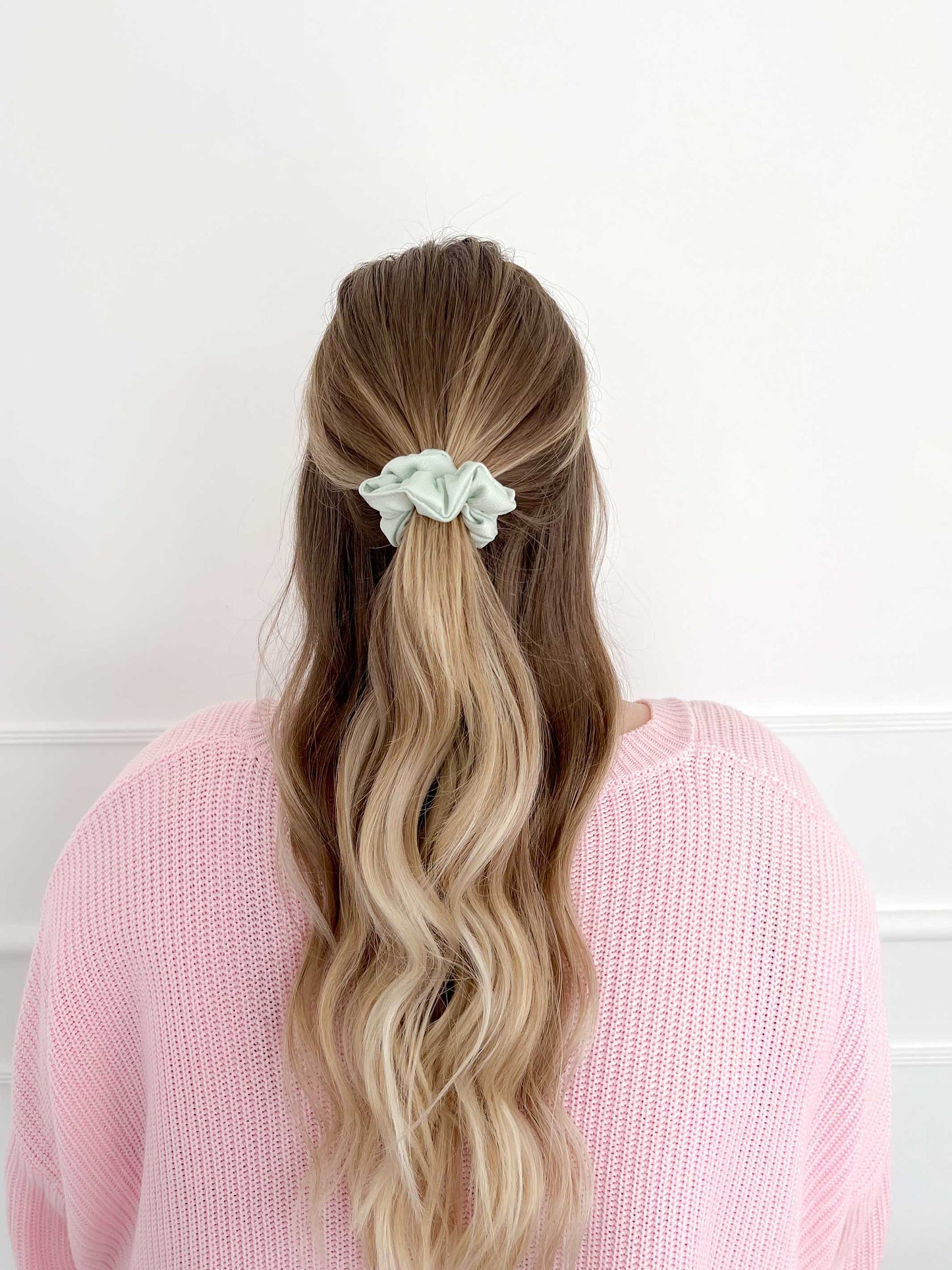 Mint Satin Scrunchie