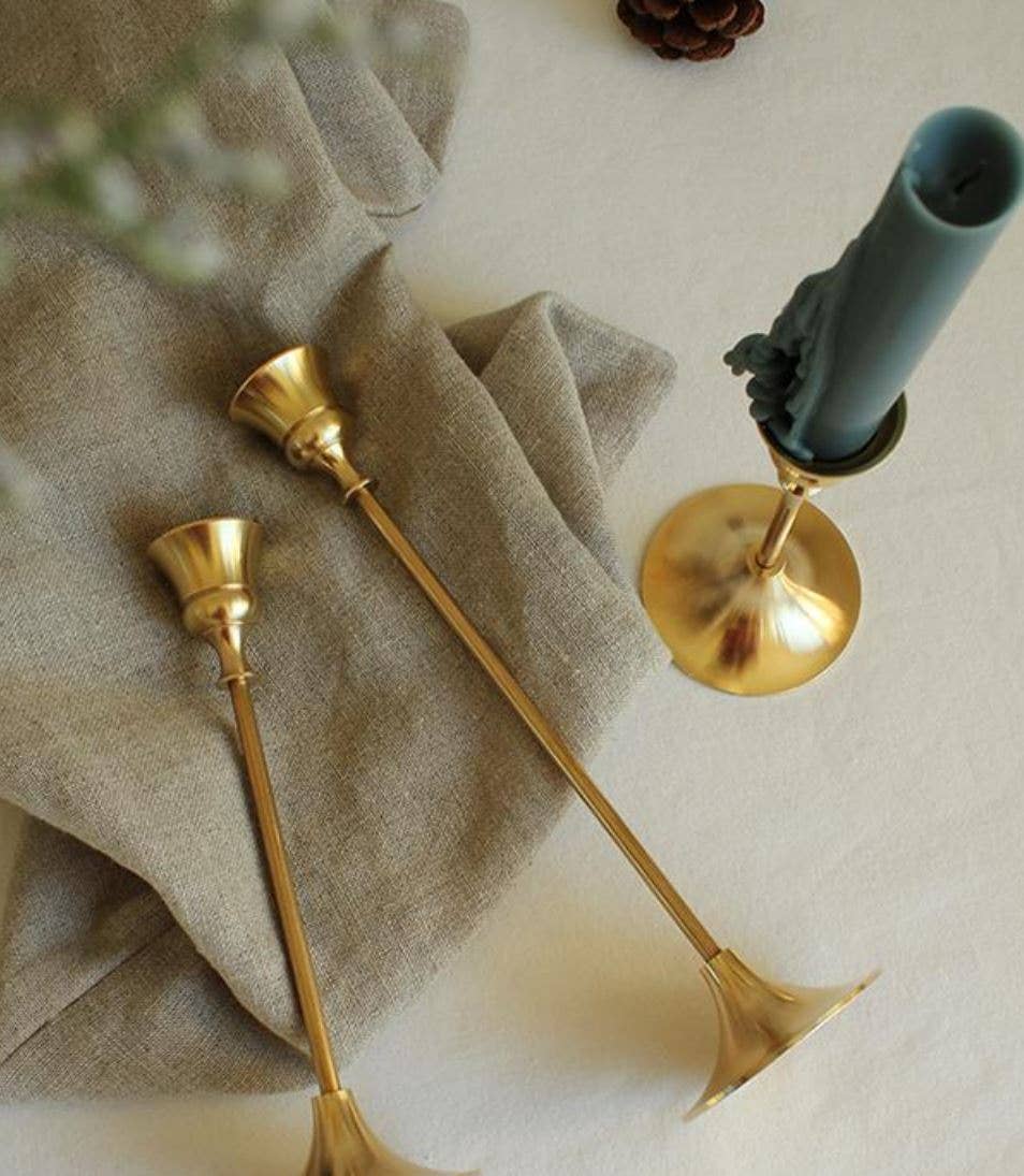 Gold Candle Holder, Candlestick Holder