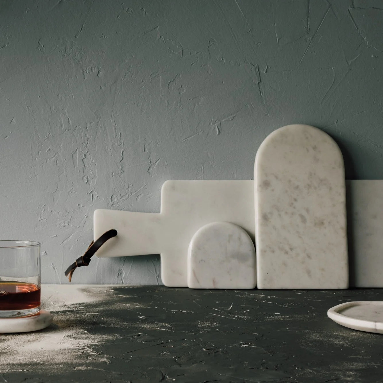 White Marble Serving Paddle