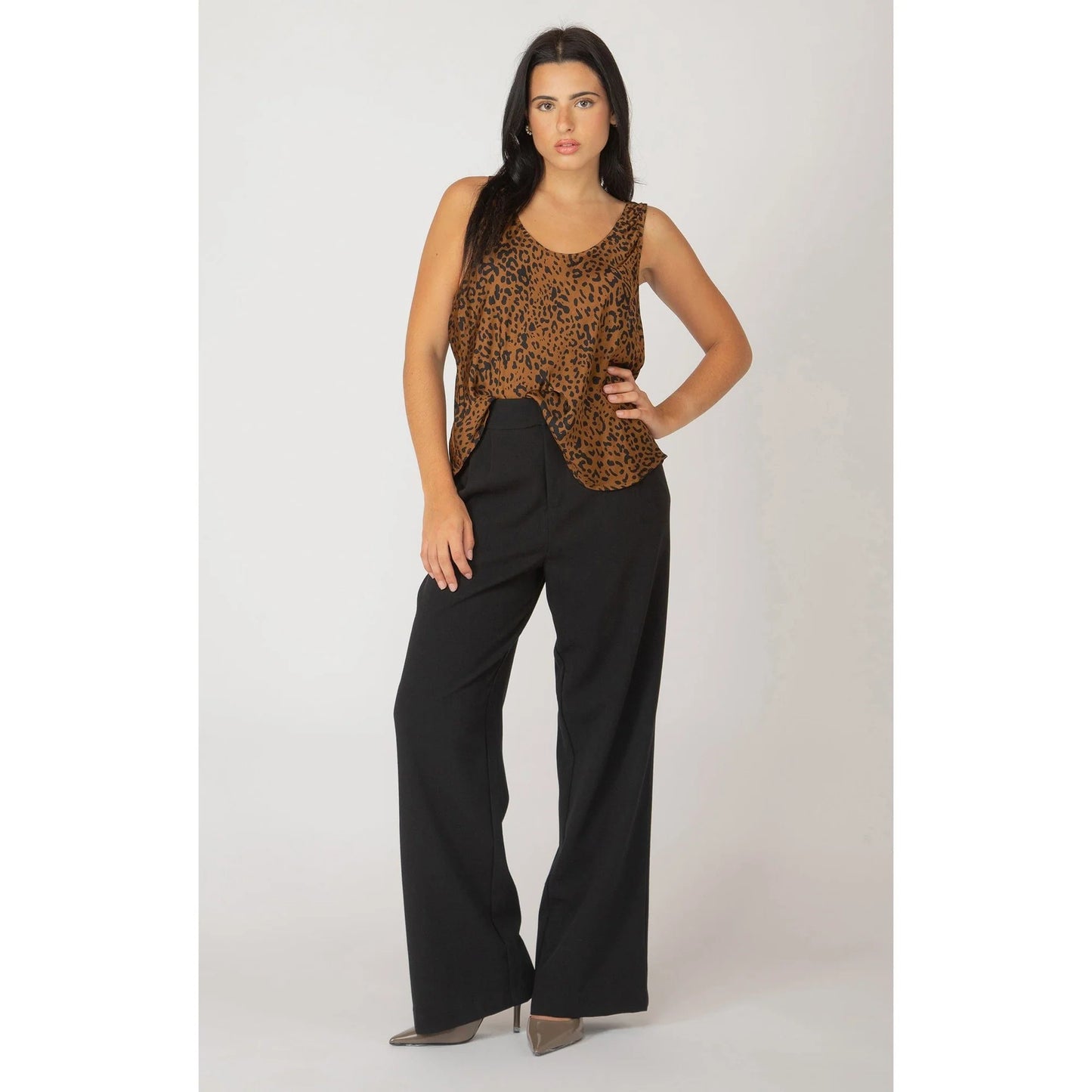 Wide Leg Pleated Trouser