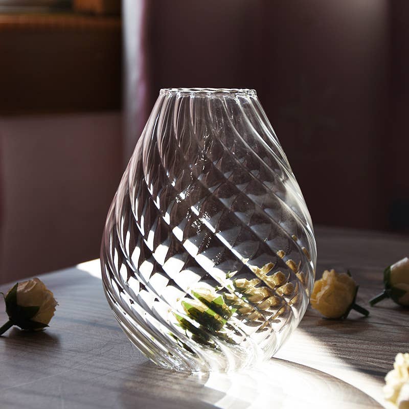 Twist Glass Bud Vases