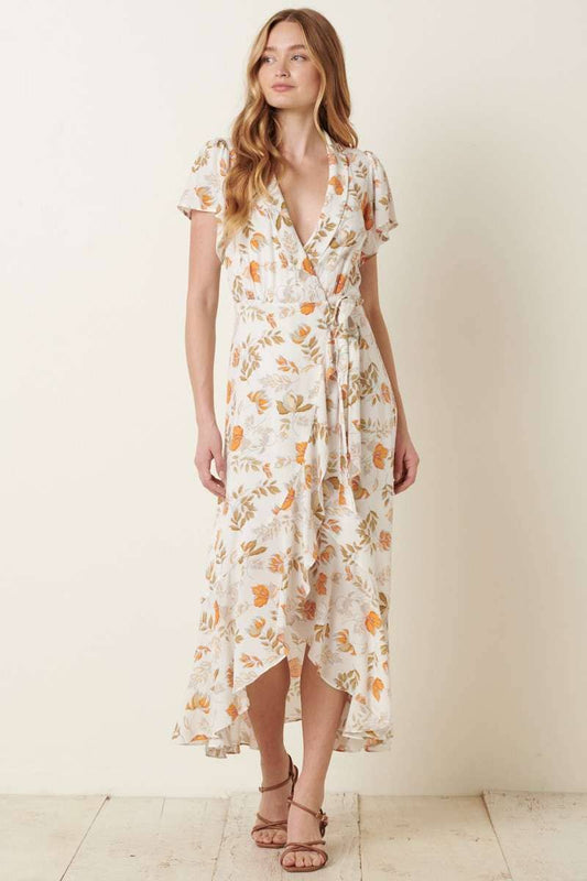 Floral Maxi Wrap Dress