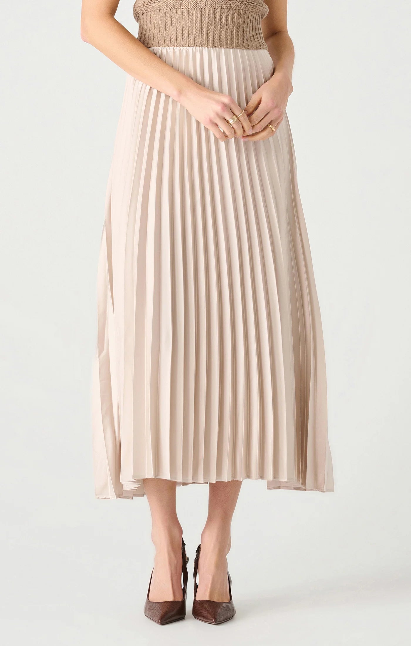 Pleated Maxi Skirt